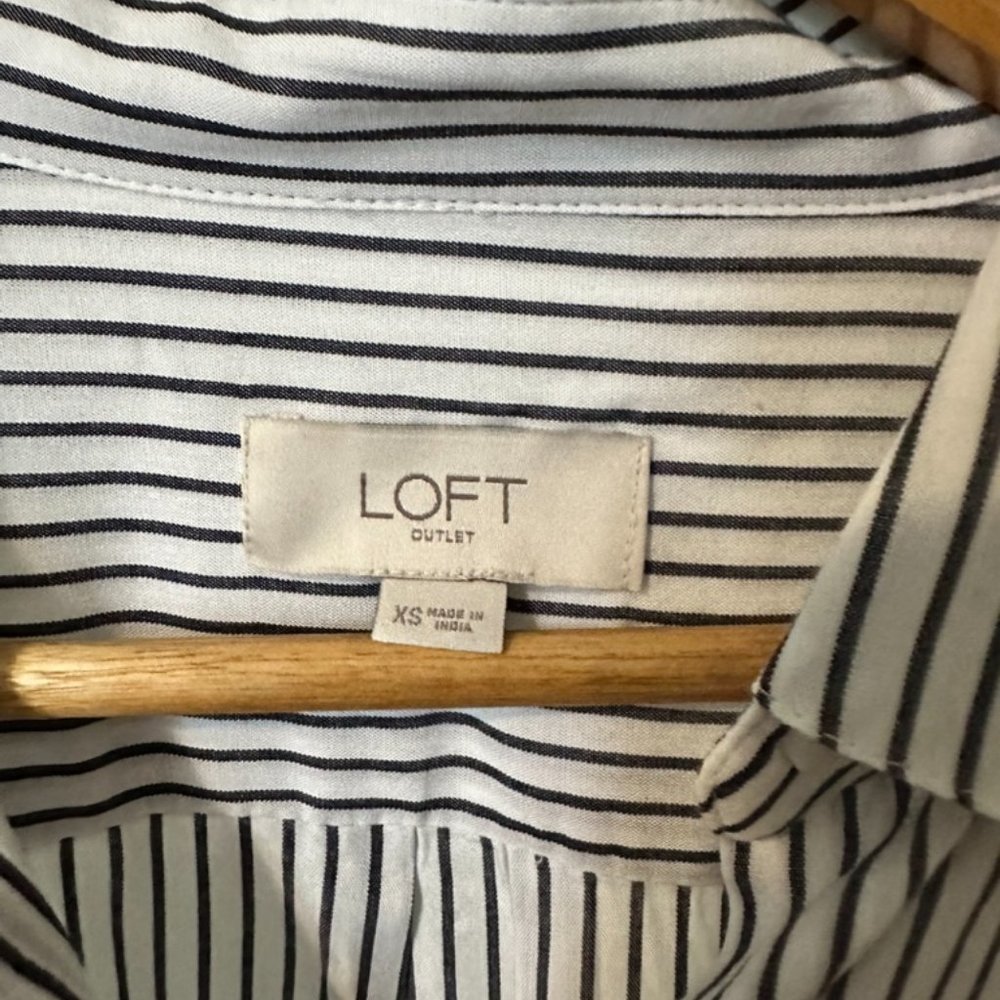 Loft Striped Button Down - image 3